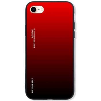 TopQ Kryt LUXURY iPhone SE 2022 pevný duhový Červená 74668 (Sun-74668)