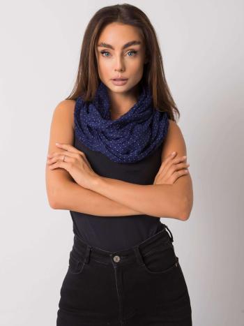 TMAVĚ MODRÝ ŠÁTEK S PUNTÍKY AT-CH-3006-DARK BLUE Velikost: ONE SIZE