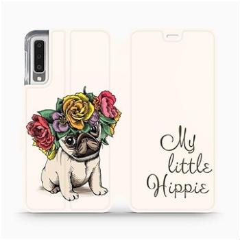 Flipové pouzdro na mobil Samsung Galaxy A7 2018 - M039P Mopsík My Little Hippie (5903226491759)