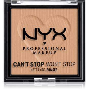 NYX Professional Makeup Can't Stop Won't Stop Mattifying Powder matující pudr odstín 06 Tan 6 g