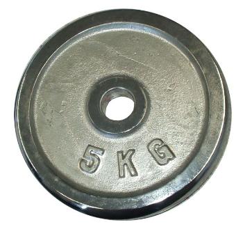 CorbySport 4763 Kotouč chrom 5 kg - 25 mm