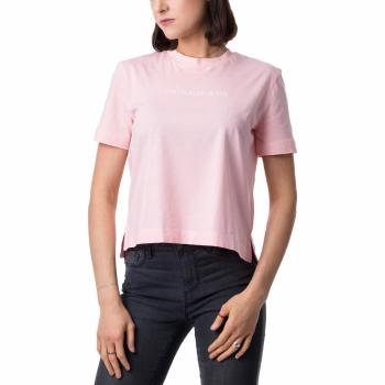 Calvin Klein Calvin Klein dámské světle růžové tričko SHRUNKEN INSTITUTIONAL LOGO TEE