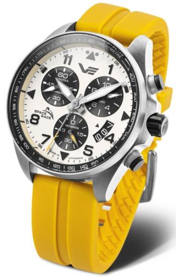 Vostok Europe Space Race Chrono Line 6S30-325A743S - Žlutý silikonový řemínek