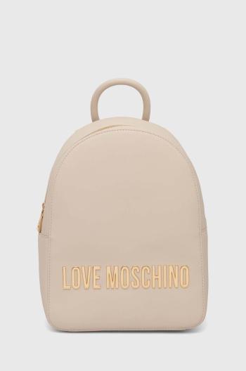 Batoh Love Moschino dámský, béžová barva, malý, s aplikací, JC4193PP1LKD0000