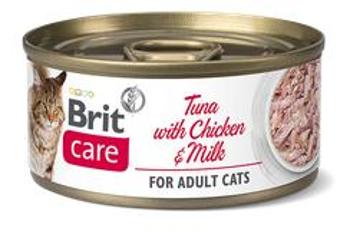 BRIT CARE cat konz. ADULT  TUNA/chicken/milk - 24 x 70g