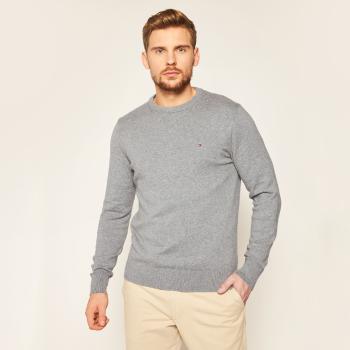 Tommy Hilfiger pánský šedý svetr Pima Cotton Cashmere - S (PGU)