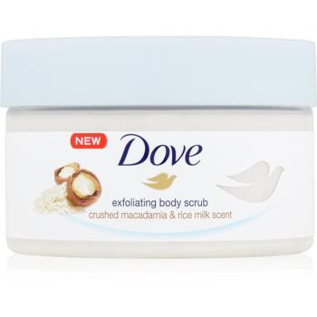 Dove Exfoliating Body Scrub Crushed Macadamia & Rice Milk vyživující tělový peeling 225 ml