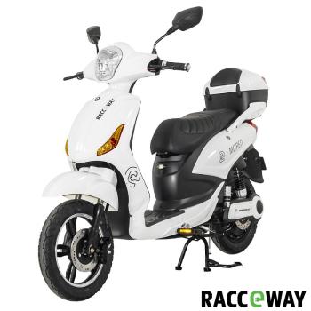 Elektroskútr RACCEWAY® E-MOPED, bílý-lesklý s baterií 20Ah