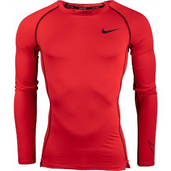 Nike NP DF TIGHT TOP LS M Pánské triko s dlouhým rukávem, červená, velikost XXL