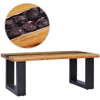 Konferenční stolek 100x50x40 cm masivní teak a polyresin (281646)