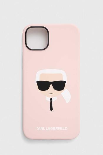 Obal na telefon Karl Lagerfeld iPhone 14 Plus 6,7 růžová barva