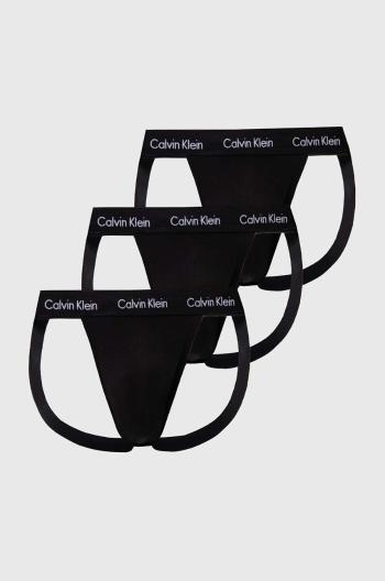 Jockstrapy Calvin Klein Underwear 3-pack černá barva, 000NB3363A