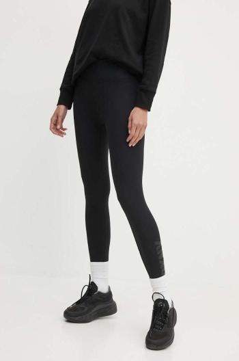 Legíny Dkny dámské, černá barva, s potiskem, DP4P3419