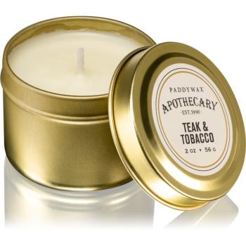 Paddywax Apothecary Teak & Tabacco vonná svíčka v plechovce 56 g