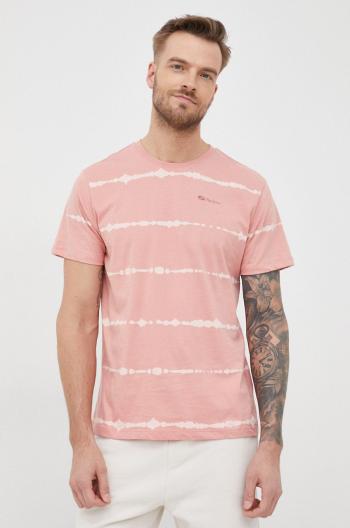 Bavlněné tričko Pepe Jeans Alam růžová barva
