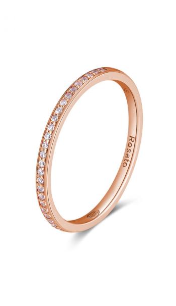 Rosato Minimalistický bronzový prsten se zirkony Allegra RZA030 56 mm