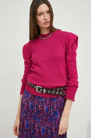 Vlněný svetr Answear Lab dámský, růžová barva