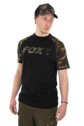 Fox Triko Raglan T-Shirt Black/Camo - XL