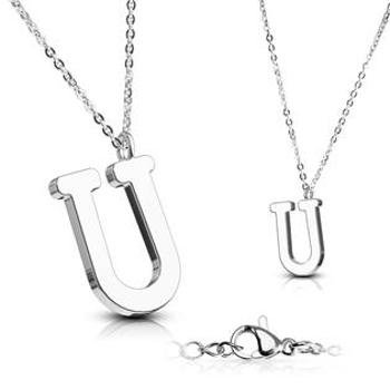 Šperky4U Ocelový řetízek s přívěškem iniciála - OPD0096-U
