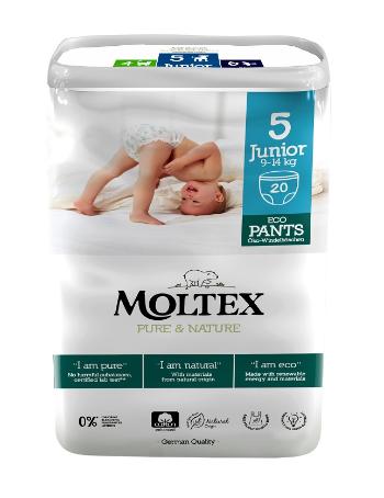 Moltex Pure & Nature Natahovací plenkové kalhotky Junior 9–14 kg 20 ks