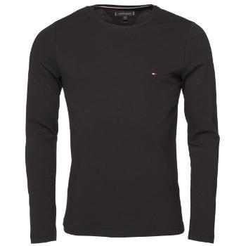 Tommy Hilfiger STRETCH SLIM FIT LONG SLEEVE TEE Pánské triko, černá, velikost