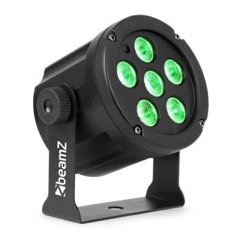 Beamz SlimPar 30, LED reflektor,6 x 3 W 3 v 1 RGB LED diod, hudbou ovládaný režim , černý