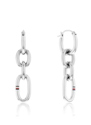 Tommy Hilfiger Moderní ocelové náušnice Contrast Link Chain 2780787