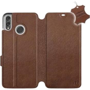 Flip pouzdro na mobil Honor 8X - Hnědé - kožené -  Brown Leather (5903226496600)