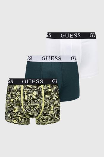 Boxerky Guess 3-pack pánské, zelená barva