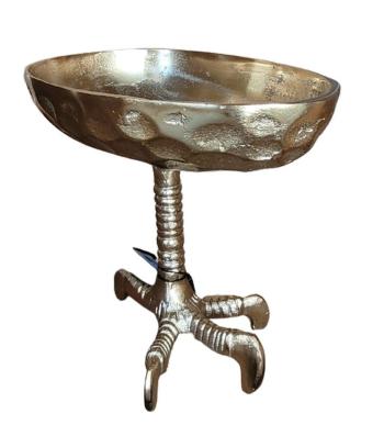 Bronzová raw kovová mísa na kuří noze Chickee - 20*14*20cm 001-*20-3883-L-Bronze