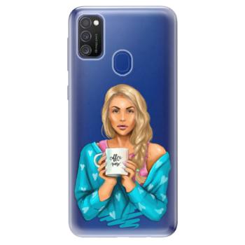 Odolné silikonové pouzdro iSaprio - Coffe Now - Blond - Samsung Galaxy M21