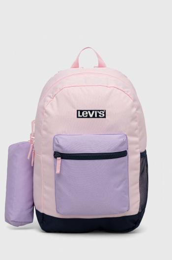 Dětský batoh Levi's růžová barva, velký, vzorovaný