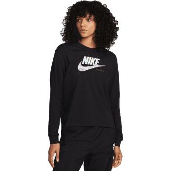 Nike NSW TEE OC 1 LS BOXY Dámské tričko s dlouhým rukávem, černá, velikost L