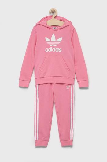 Dětská tepláková souprava adidas Originals růžová barva