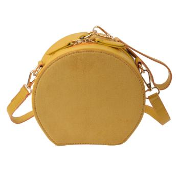 Žlutá kulatá kabelka přes rameno - 17*16*18 cm JZBG0190Y