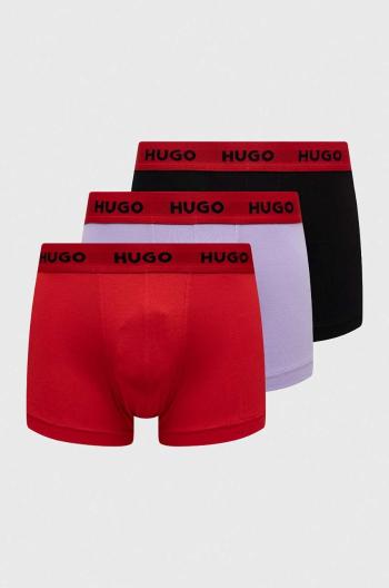 Boxerky HUGO 3-pack pánské, černá barva, 50469766