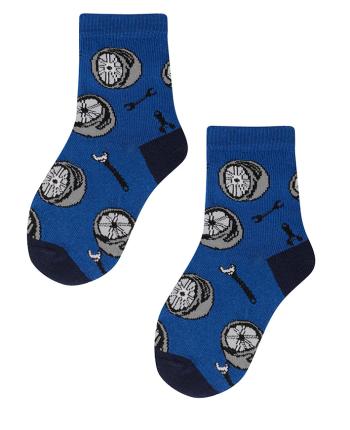 Chlapecké ponožky se vzorem WOLA PNEU modré Velikost: 30-32