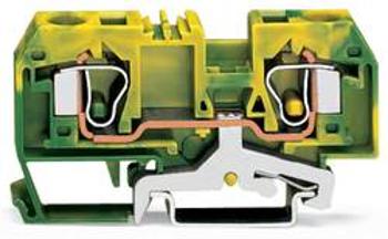 Svorka ochranného vodiče WAGO 284-907, osazení: Terre, pružinová svorka, 10 mm, zelená, žlutá, 25 ks