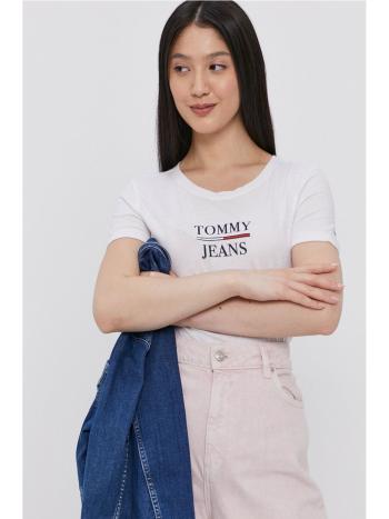 Tommy Jeans dámské bílé tričko - XS (YBR)