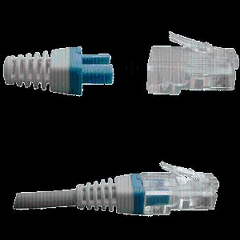 DATACOM Manžetka pro konektor RJ 45 modrá/bílá 100 ks