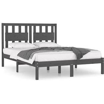 Rám postele šedý masivní borovice 120 × 200 cm, 3103930 (3103930)