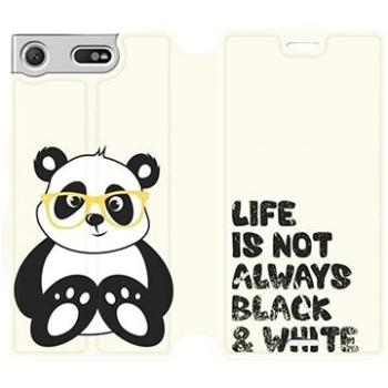Flipové pouzdro na mobil Sony Xperia XZ1 Compact - M041S Panda - life is not always black and white (5903226050345)