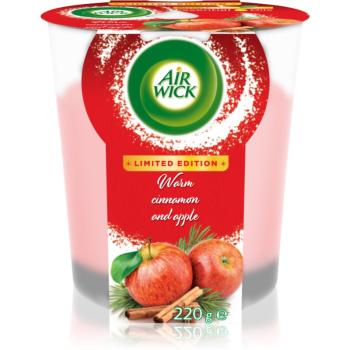 Air Wick Essential Oils Warm Cinnamon and Apple XXL vonná svíčka 220 g