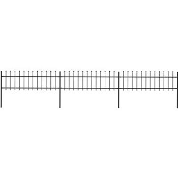 Zahradní plot s hroty ocelový 5,1×0,6 m černý 277595 (277595)