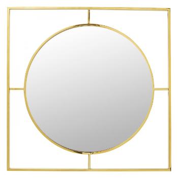 Kulaté zrcadlo se zlatým rámem Stanford Ø90 cm