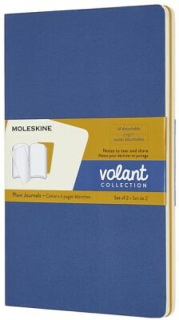 Moleskine - zápisníky Volant 2 ks - čistý, modrý a žlutý L