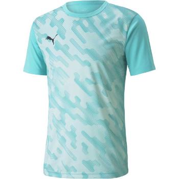 Puma INDIVIDUAL RISE GRAPHIC TEE Pánské fotbalové triko, tyrkysová, velikost L