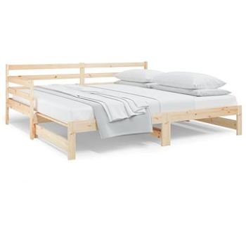 Výsuvná postel 2× (90 × 190) cm masivní borovice, 814659 (814659)