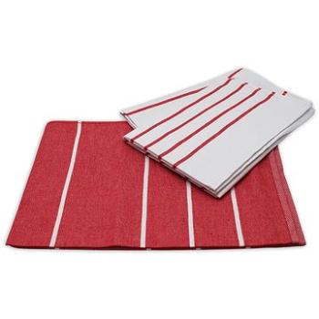 Home Elements Set utěrek z egyptské bavlny 50×70 cm, 3 ks, Pruhy červené (8595556482506)