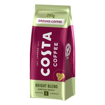 Káva mletá, Costa Coffee, Bright Blend 100% Arabica, 200g, sáček